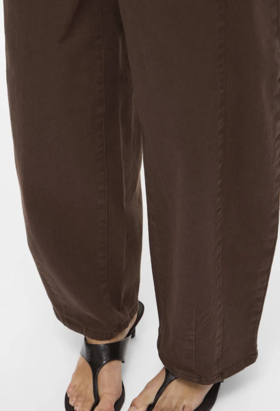 Vila wide leg jeans - donkerbruin, foto 4