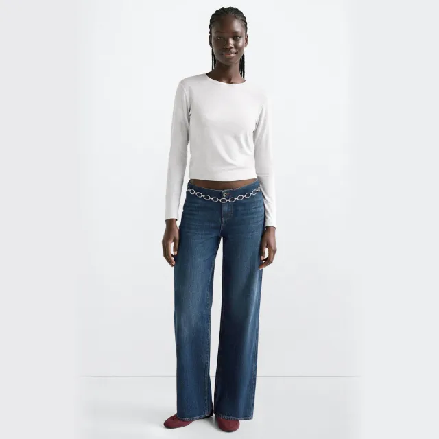Mango Teen longsleeve pastelgrijs, foto 4