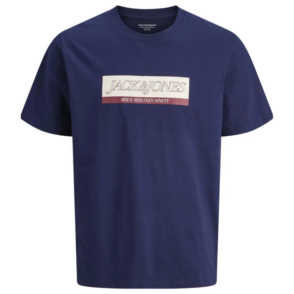 Jack & Jones t-shirt marineblauw logo, foto 2