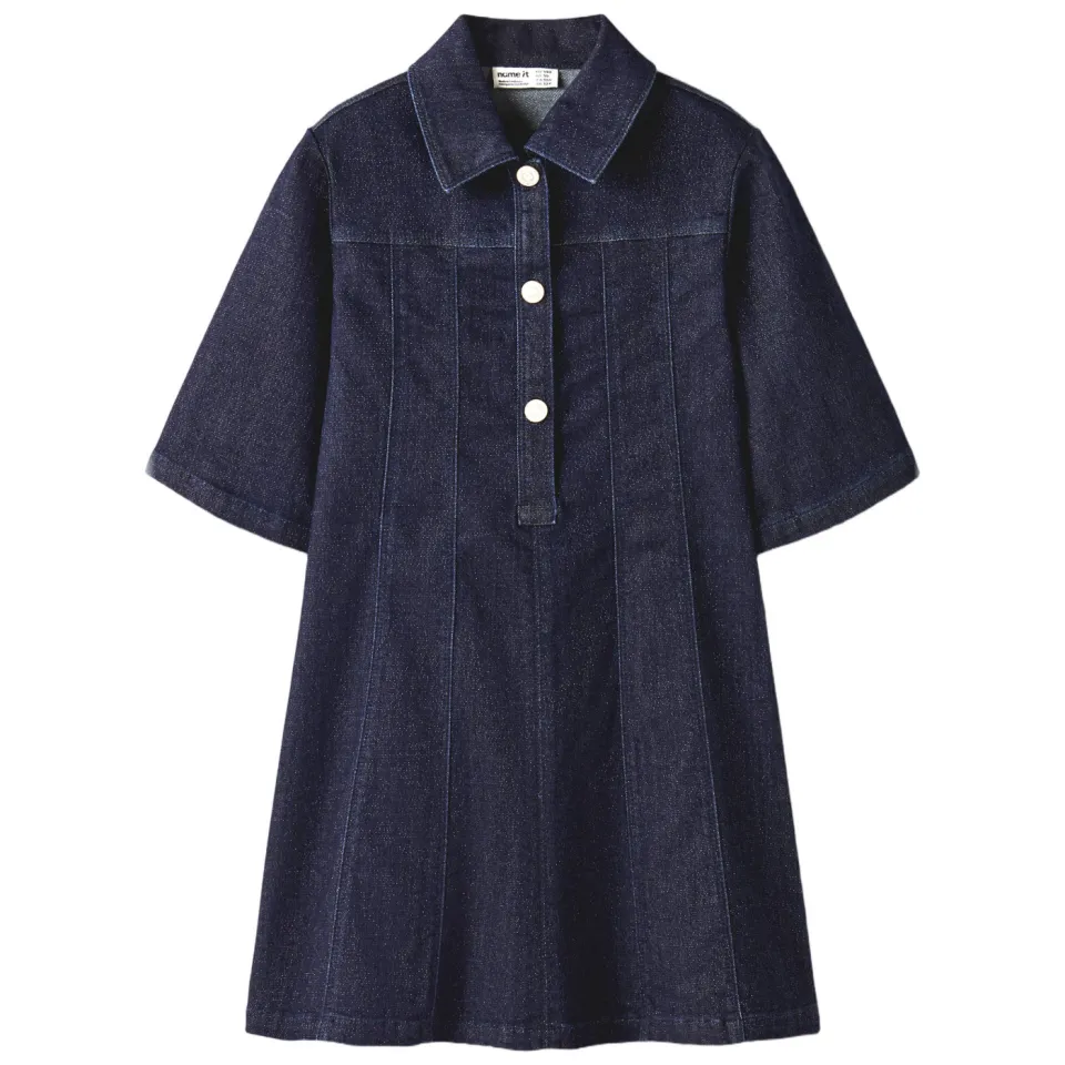 NAME IT midi spijkerjurk donkerblauw dark blue denim, foto 2