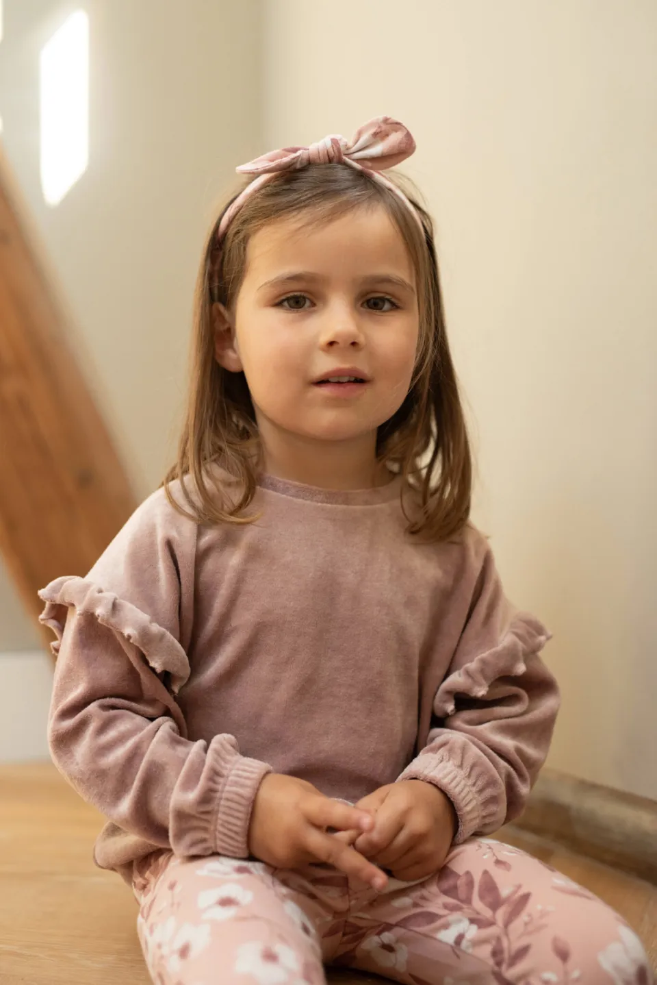 Dirkje oversized sweater met ruches - roze