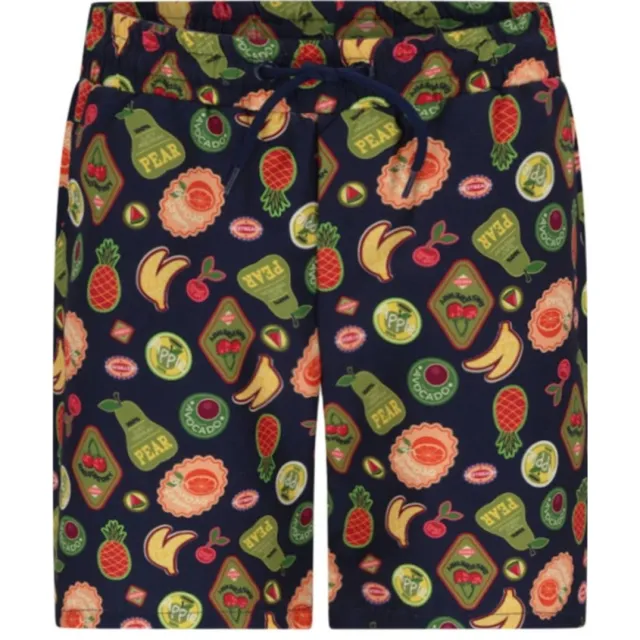 Just Beach zwemshort Poolday donkerblauw/groen Donkerblauw/groen/geel/oranje/roze