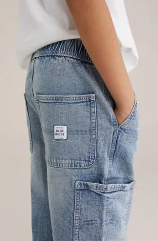 WE Fashion Blue Ridge loose fit cargo jeans - lichtblauw, foto 4