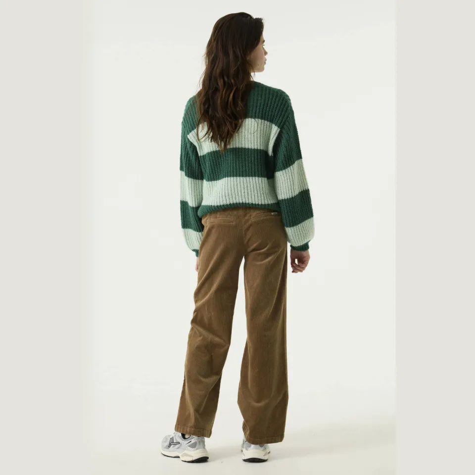 Garcia oversized gebreide gestreepte trui - groen, foto 3