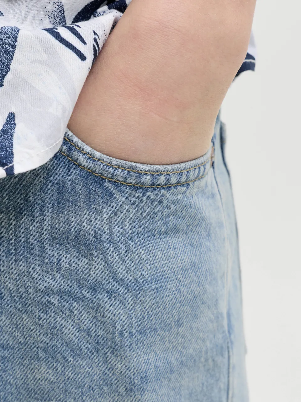 Jack & Jones Junior jeansshort medium blue denim, foto 7