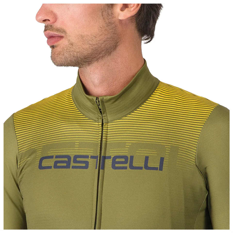 Castelli Apice Thermal fietsshirt lange mouw olijfgroen, foto 3