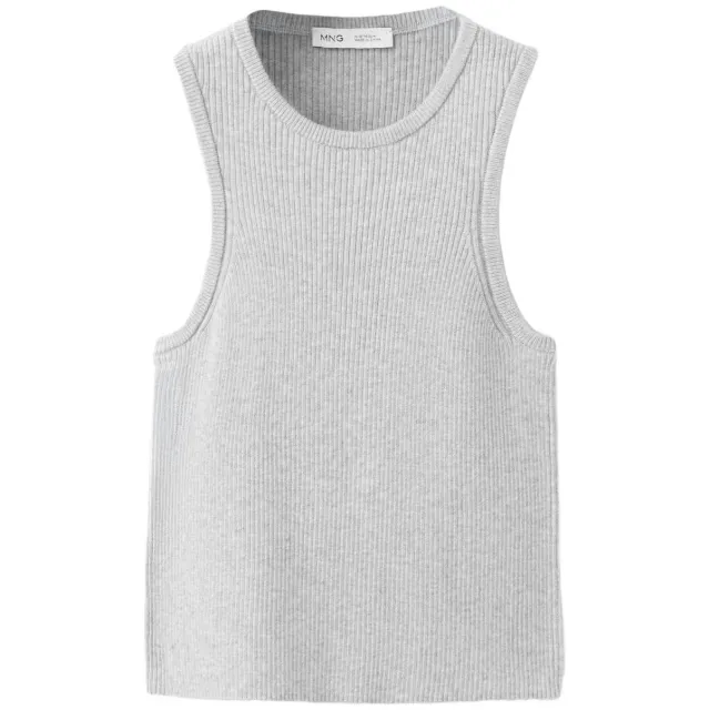 Mango tanktop lichtgrijs, foto 2