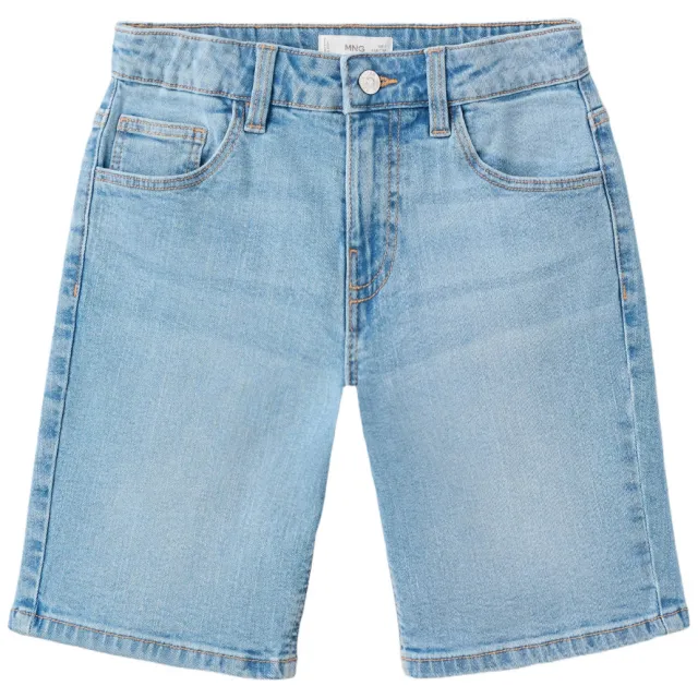 Mango Kids denim short lichtblauw denim Light blue denim