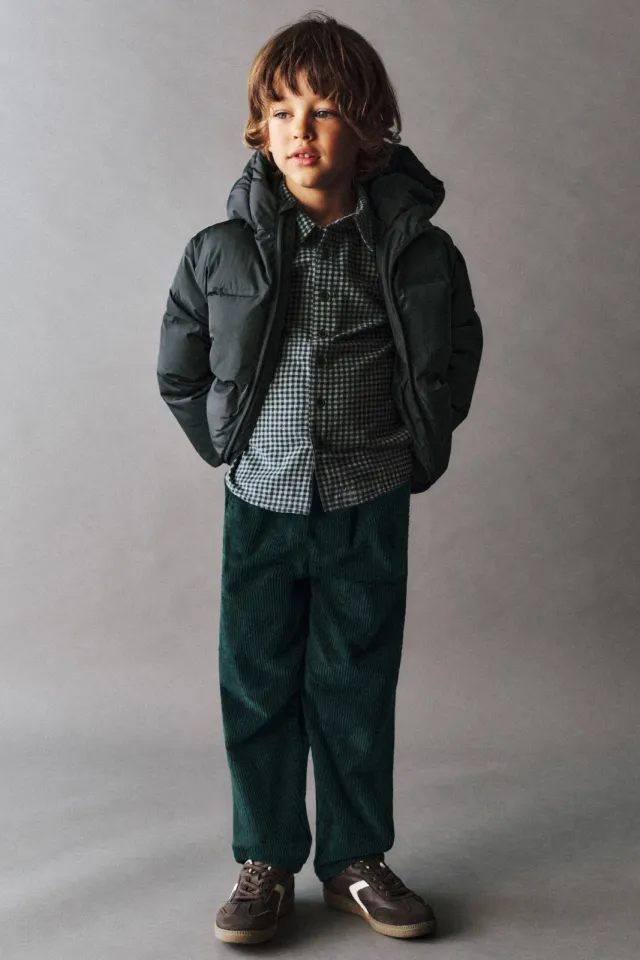 Mango Kids casual broek donkergroen