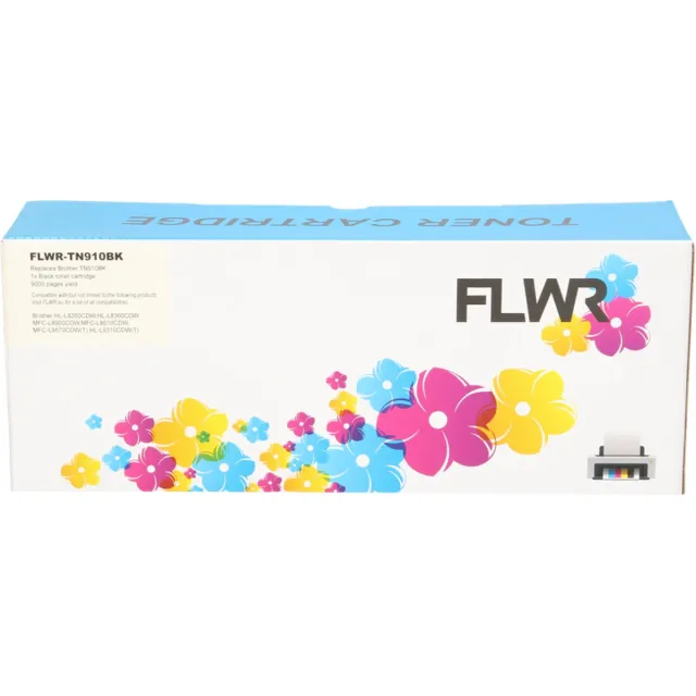 FLWR Brother TN-910BK zwart