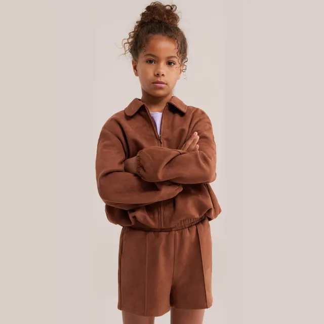 WE Fashion suèdelook bomberjack cognac
