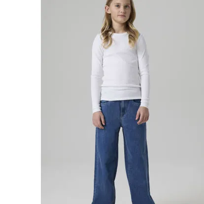 NAME IT KIDS wide leg jeans NKFROSE medium blue denim, foto 3