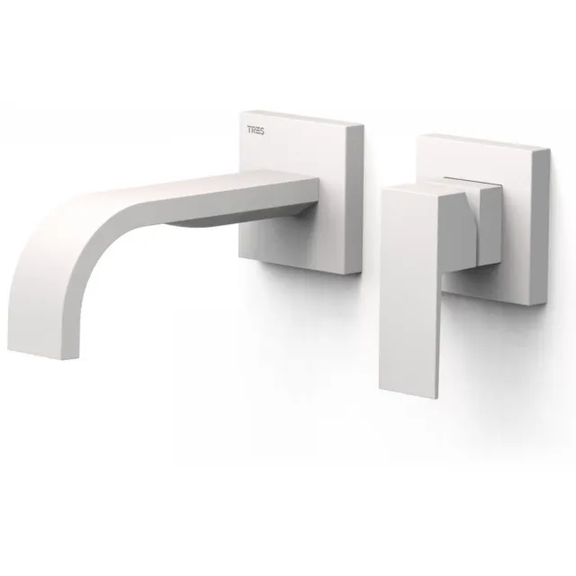 Tres Cuadro Exclusive wastafelmengkraan inbouw mat wit Mat wit -