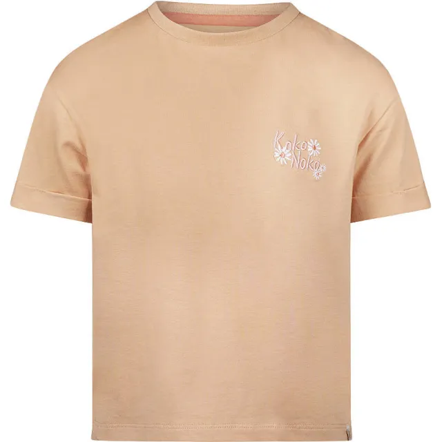Koko Noko T-shirt beige met logo, foto 2