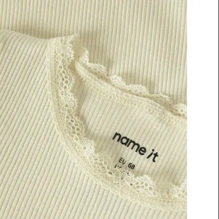 NAME IT BABY romper lichtgeel rib gebreid, foto 4