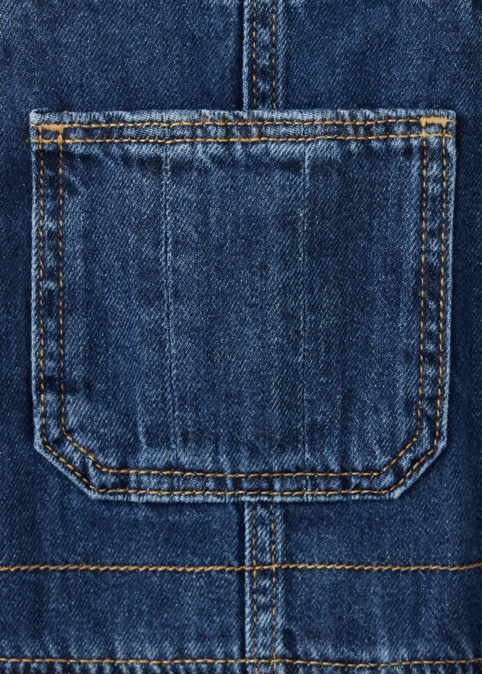 Mango denim tuinbroek changeant blauw, foto 4