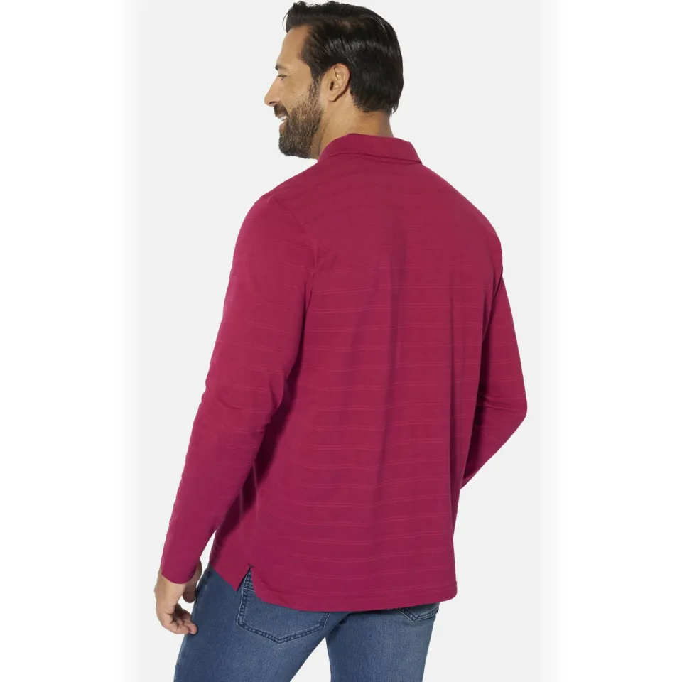Jan Vanderstorm Loose polo Plus Size MAKSE donkerrood, foto 4
