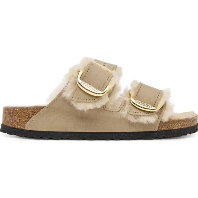 Birkenstock Arizona Big Buckle sandalen taupe Bruin