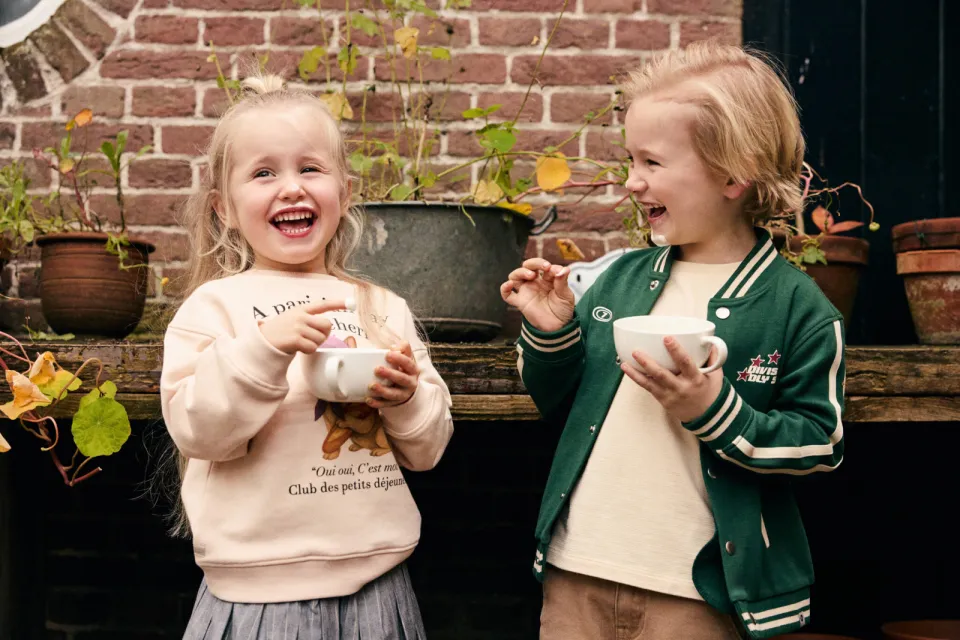 Daily7 rechtvallende sweater met print - crème, foto 4