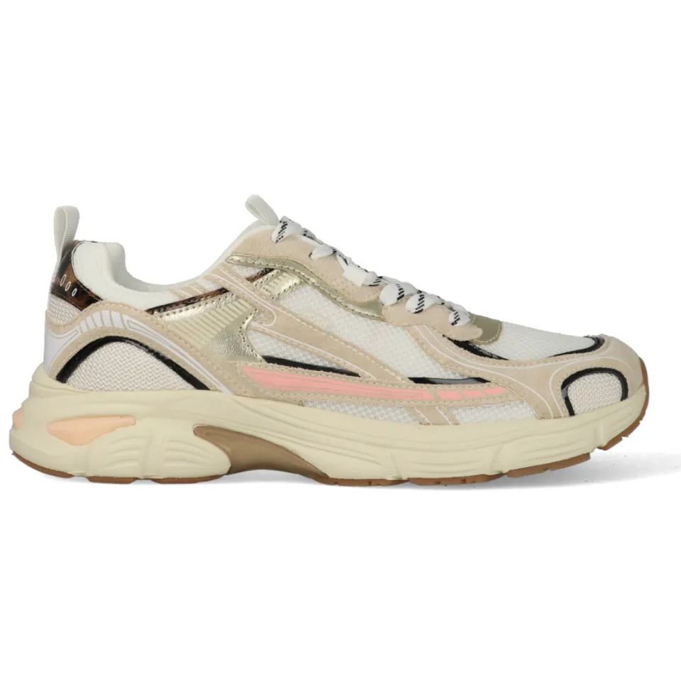 POSH by Poelman Poelman Harper lage sneakers wit Wit/goud