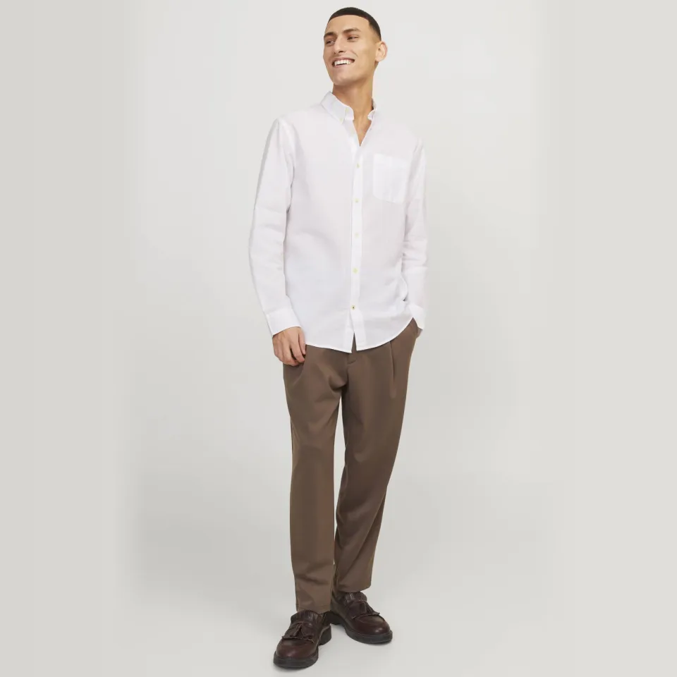 Jack & Jones ESSENTIALS casual overhemd wit, foto 3
