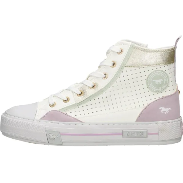 Mustang Veterschoenen Hoog wit, foto 2