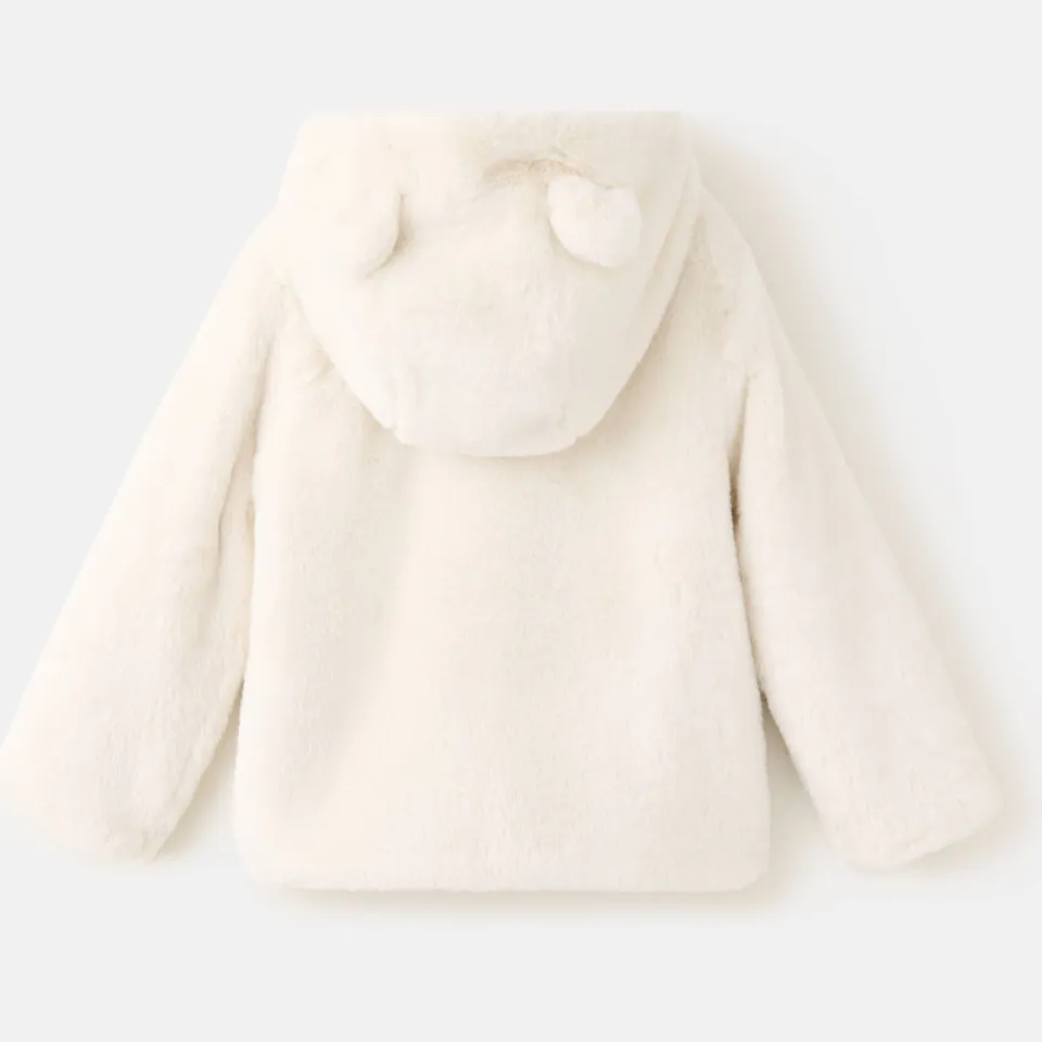 Mango winter faux fur jas wit, foto 3
