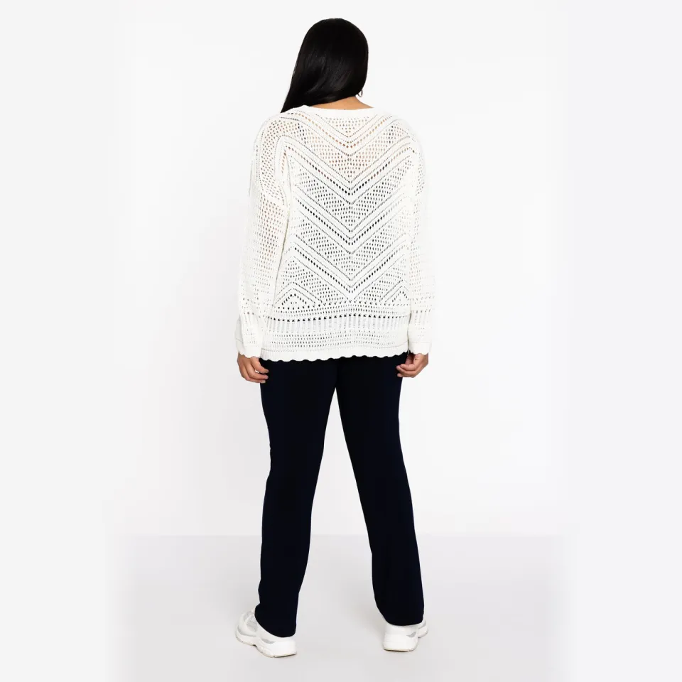 Yoek Trui ajour KNIT | Beige, foto 3