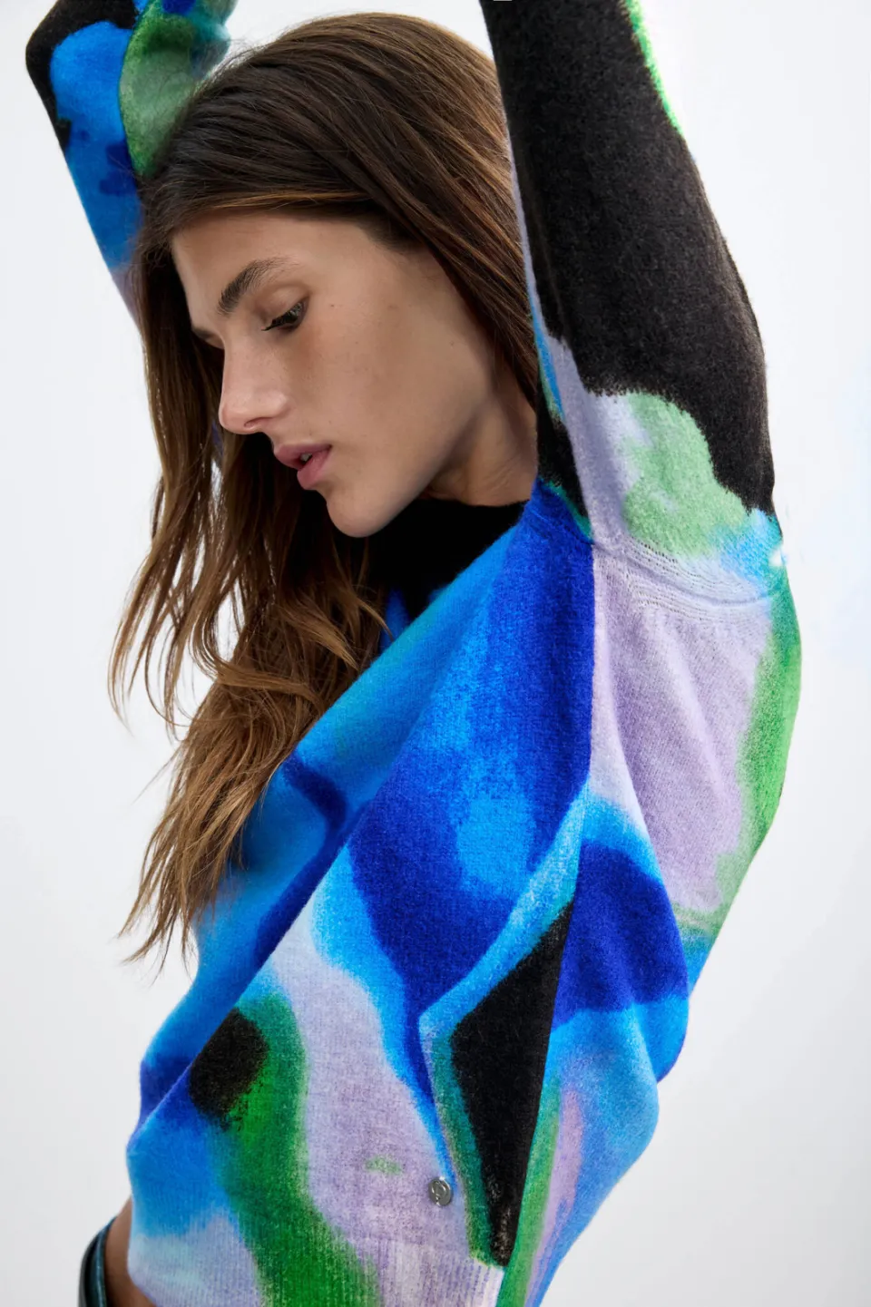 Desigual pullover met print - blauw, foto 4