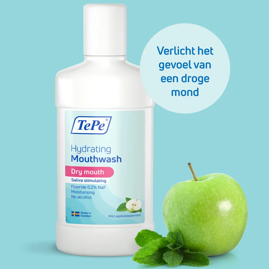 TePe hydraterende mondspoeling mild apple peppermint, foto 2