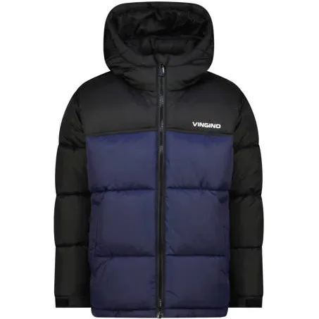 Vingino gewatteerde winterjas donkerblauw Donkerblauw/zwart