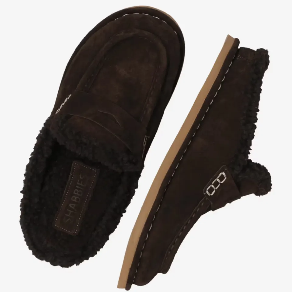 Shabbies Amsterdam Wilja Penny slipper bruin, foto 2