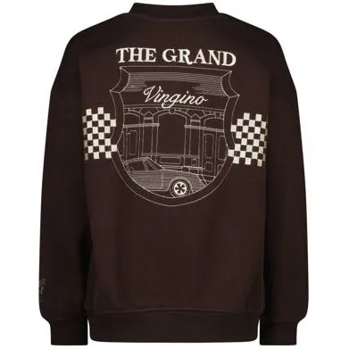 Vingino oversized sweater met backprint - donkerbruin, foto 3