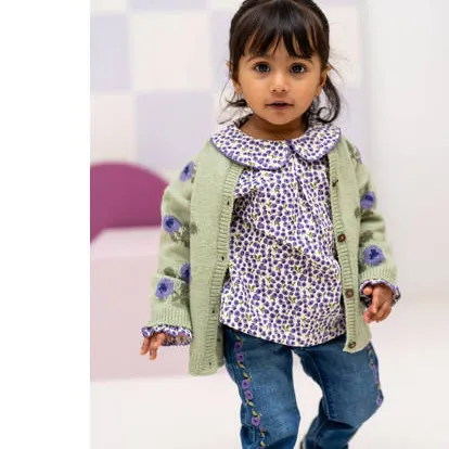 Babyface rechtvallende longsleeve met print lila