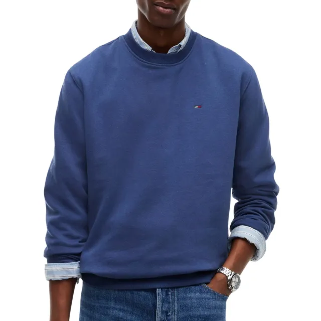 Tommy Hilfiger Flag Sweater Heren Blauw