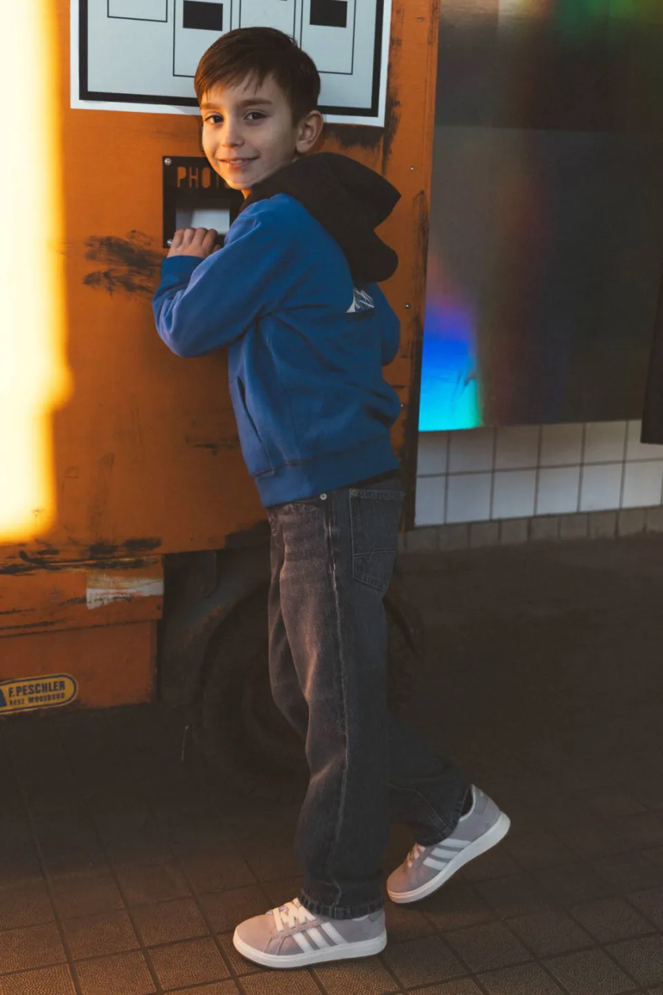 TYGO & vito hoodie met backprint - blauw