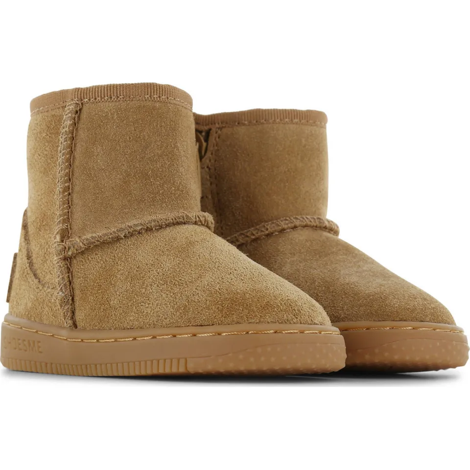 Shoesme gevoerde suède enkelboots cognac, foto 5