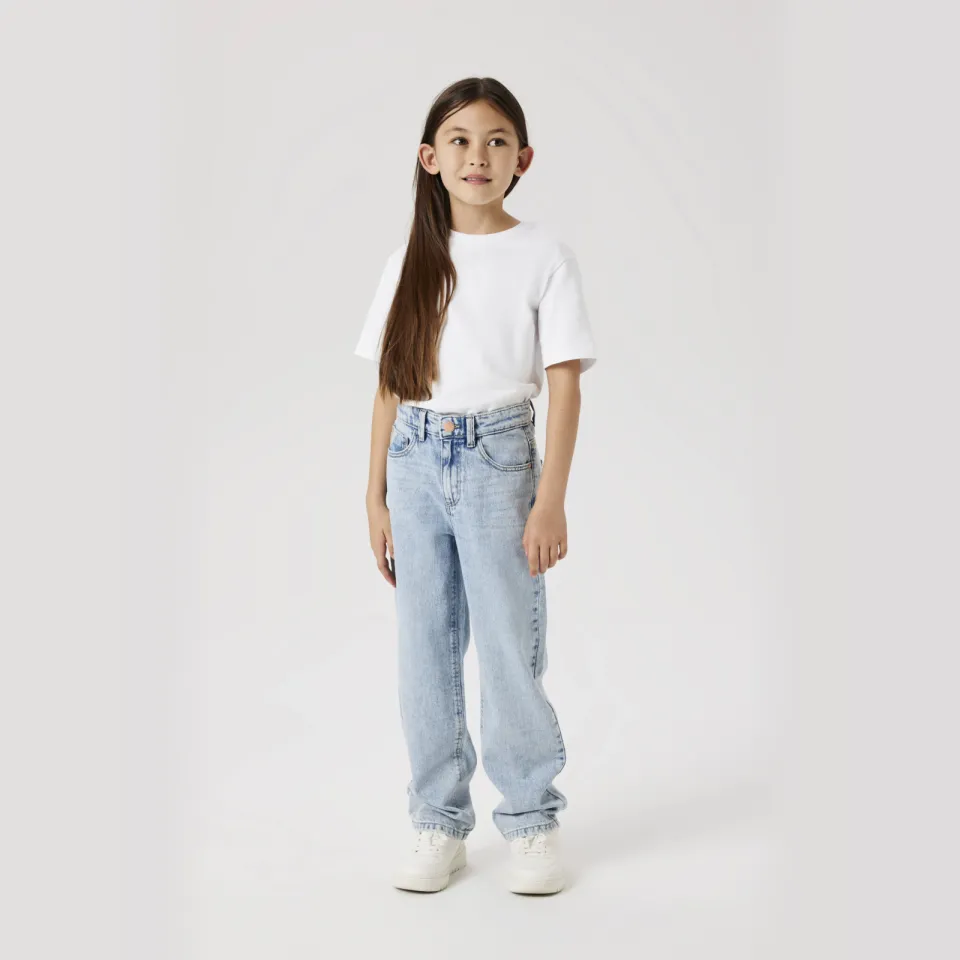 NAME IT KIDS straight jeans regular waist light blue bleached Light Blue Bleached Denim