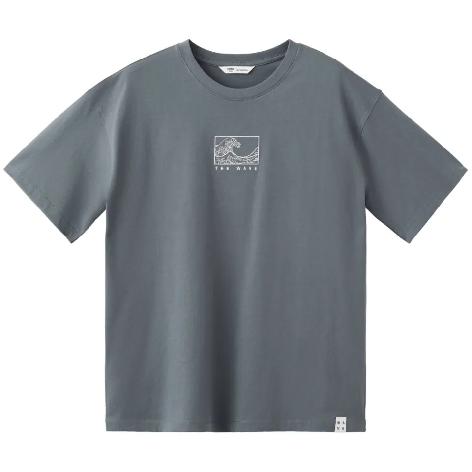 Mango Teen T-shirt met print grijs, foto 2
