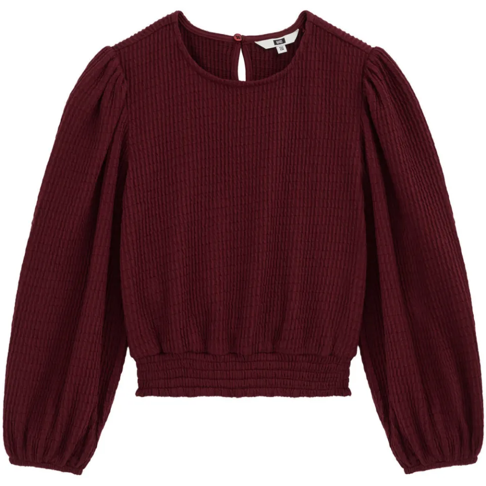 WE Fashion blousetop donkerrood, foto 2