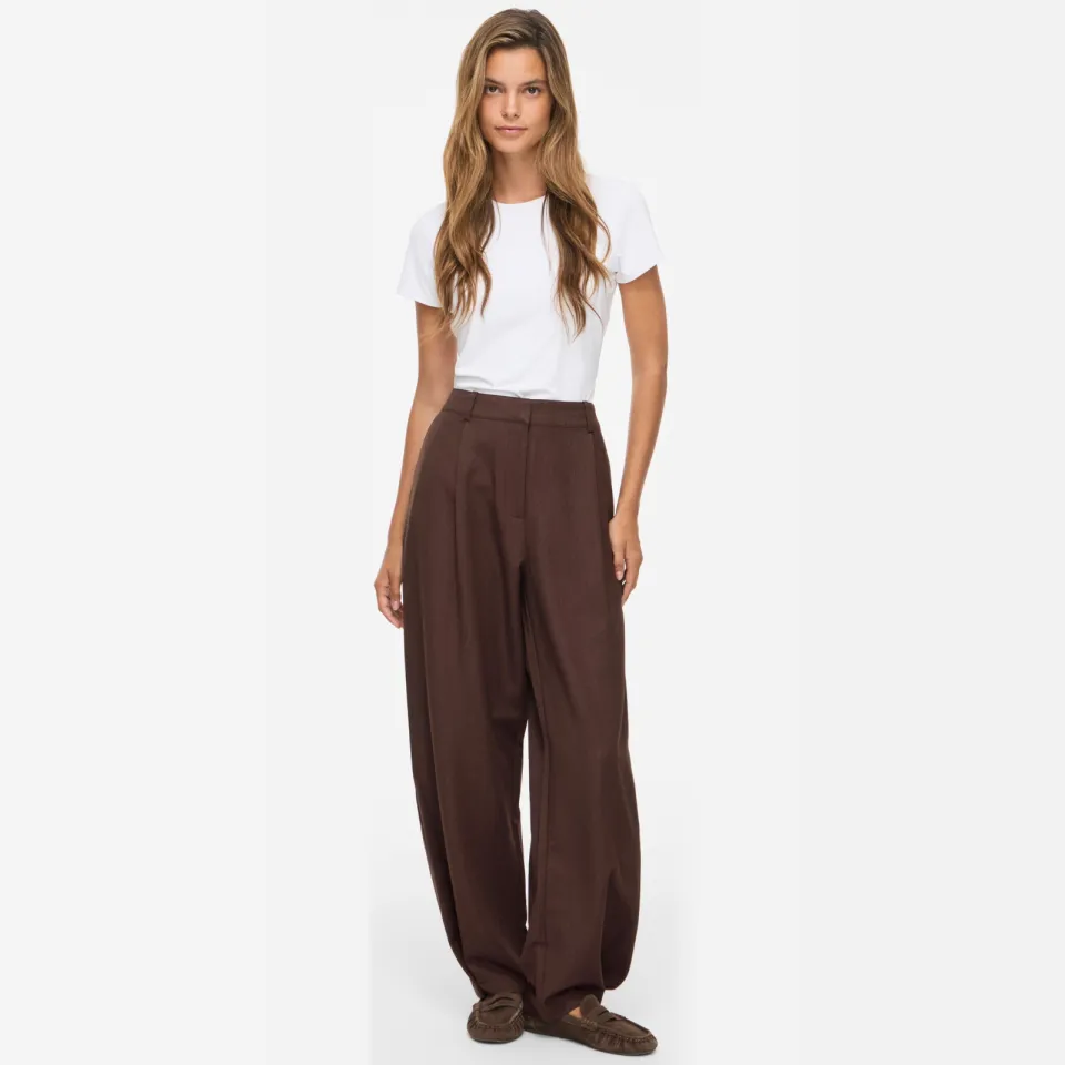 Vila Leora barrel broek donkerbruin