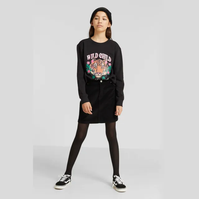 Anytime corduroy rok zwart
