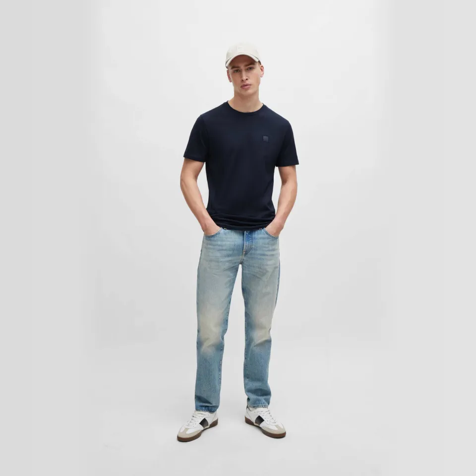 Boss regular T-shirt donkerblauw
