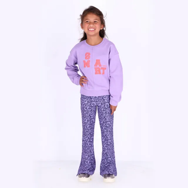 B.Nosy rechtvallende sweater met print - lila