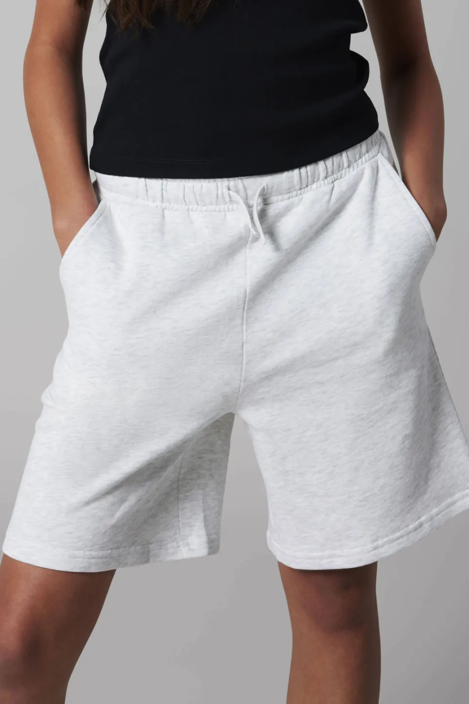 LMTD sweatshort grijs melange, foto 4