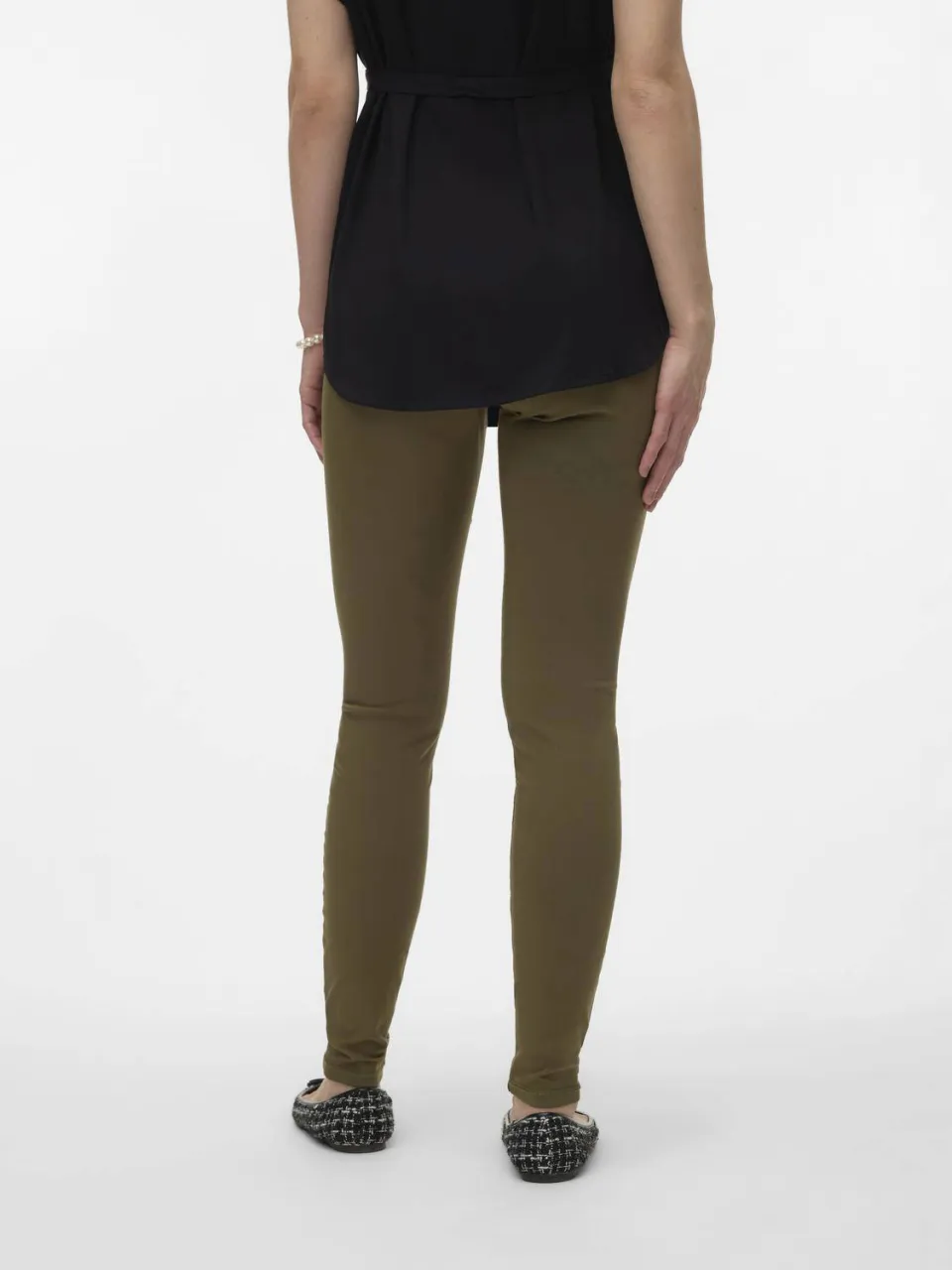 Vero Moda VMMELVA skinny zwangerschapstregging olijfgroen, foto 6