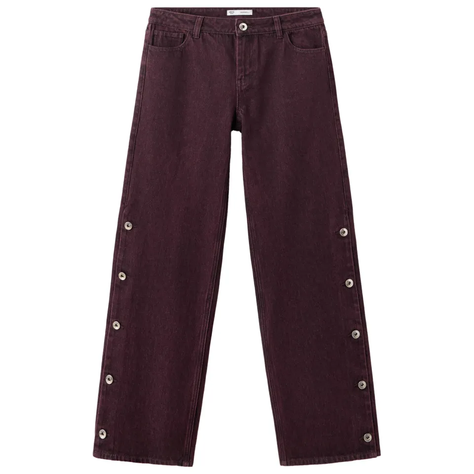 Mango TEEN straight leg jeans - donkerrood, foto 2