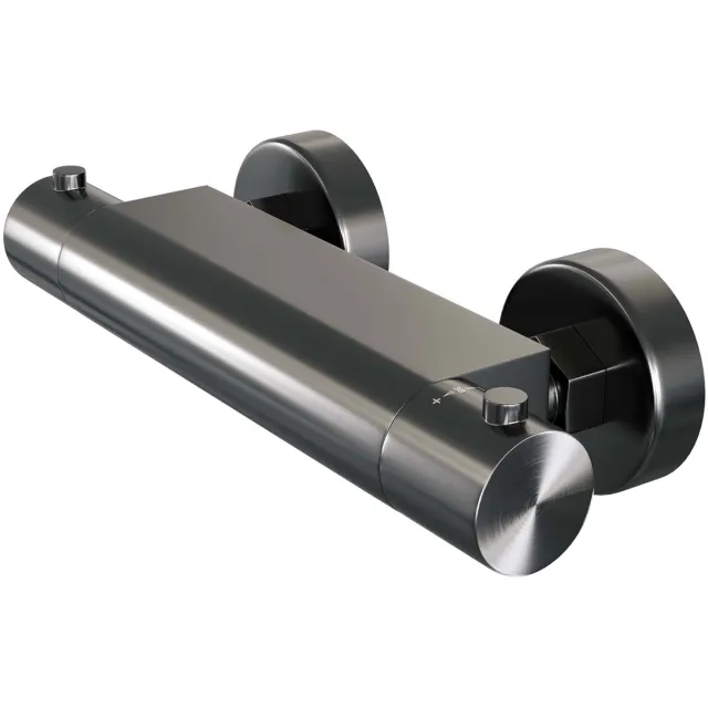 Brauer Douchekraan Brauer Gunmetal Edition Opbouw Thermostatisch Geborsteld Gunmetal