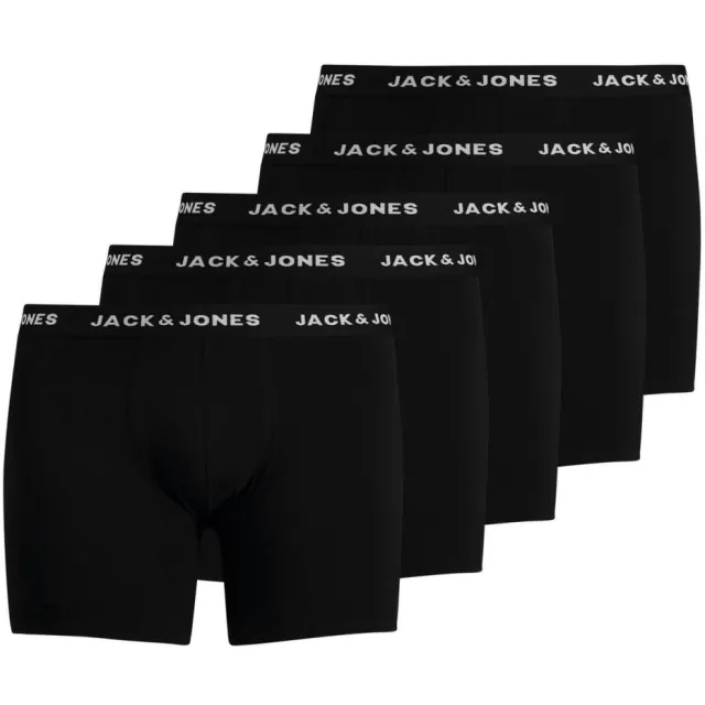 Jack & Jones PLUS SIZE boxershort JACHUEY (set van 5) Zwart