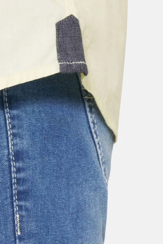 Jan Vanderstorm +FIT Collectie loose casual overhemd Plus lichtgeel, foto 6